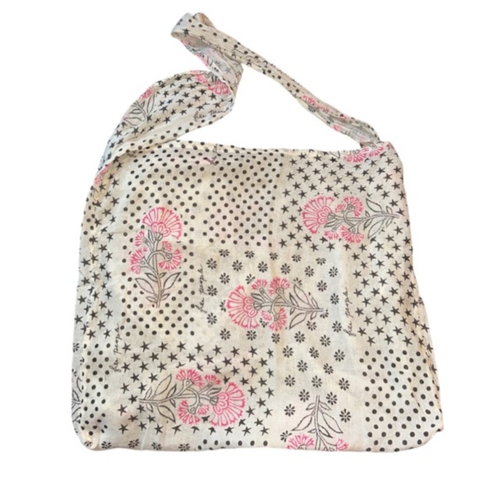 NWOT FREE PEOPLE Floral Stars Gauze Boho Hobo Reusable Crossbody Hobo shop Bag